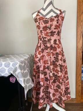 Ana Hawaiian Print Dress Women's Small